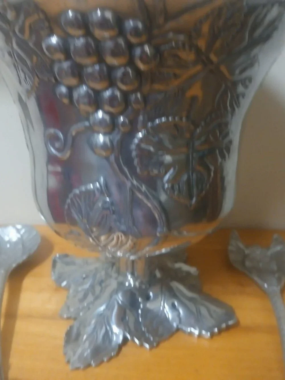 Arthur Court 2002 Signed Elena Court Grape Collection Silver Champagne Bucket